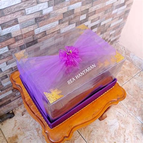 Promo Kotak Hantaran Warna Ungu Tua Tileorgandi Set Isi Kotak