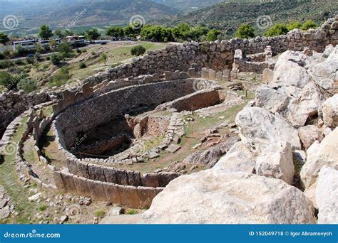 Ruins Of Acropolis In Mycenae Greece Editorial Stock Photo Image Of