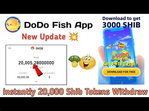 DoDo Fish App New Update Instantly 20 000 Shiba Tokens Withdraw YouTube