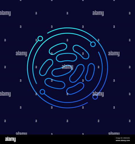 Probiotics Bacteria Line Icon Vector Stock Vector Image And Art Alamy