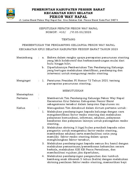 Sk Tpk Tim Pendamping Keluarga Pdf