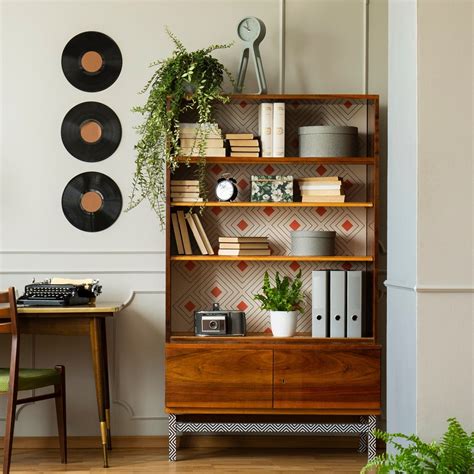 Mid-Century Modern Bookcase Decor Ideas