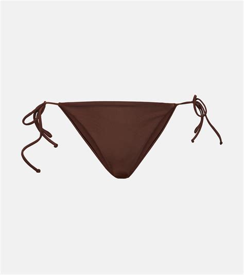 Ties Bikini Bottoms In Brown Jade Swim Mytheresa