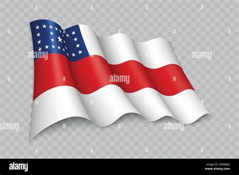 3d Realistic Waving Flag Of Amazonas Is A State Of Brazil On