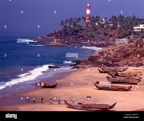 India Kerala Kovalam Stock Photo Alamy