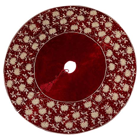 72 Inch Red Christmas Tree Skirt Handmade Velvet Tree Skirt Etsy