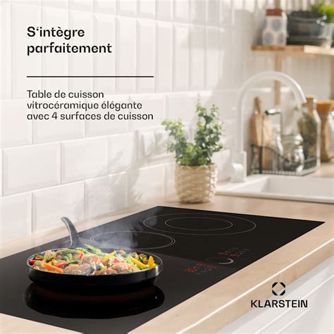 Klarstein Virtuosa Table De Cuisson Vitroc Ramique Slim W Dual