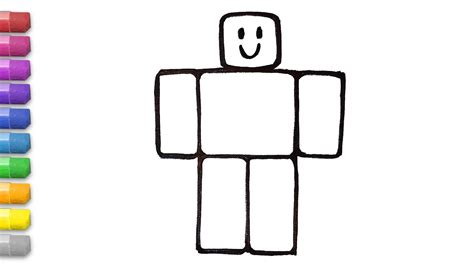 How To Draw Roblox Noob Easy And Fun Drawing Painting And Coloring