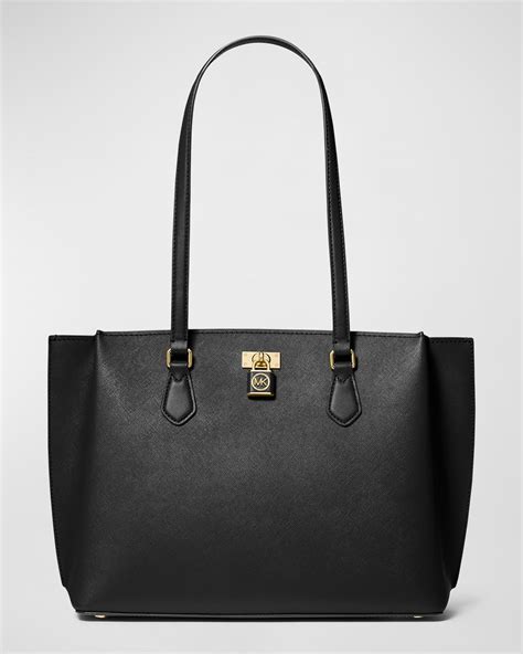 Michael Michael Kors Ruby Large Saffiano Leather Tote Bag In Black Modesens