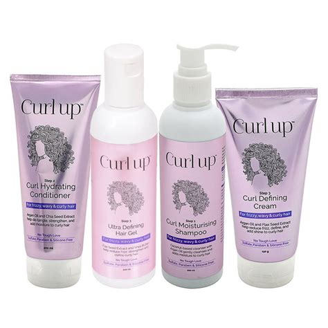 Buy Curl Up Ultra Defining Bundle With Curly Hair Shampoo Conditioner Leave In Curl Cream