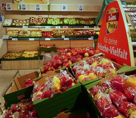 fresh department   lidl germany editorial photography image