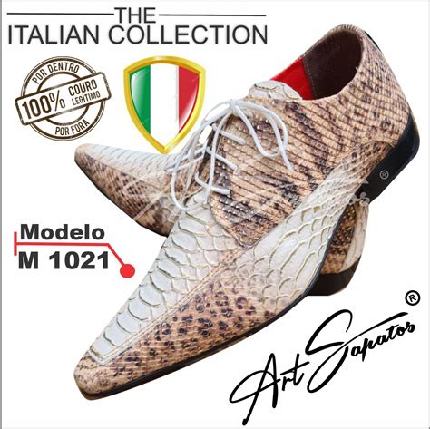 Lan Amento Mar O Italian Collection Sapato Masculino Em Couro