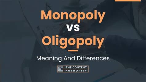 Monopoly Vs Oligopoly Meaning And Differences