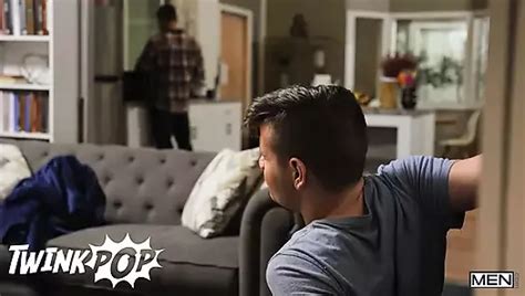 Joey Mills Hides Under The Blanket So Trevor Brooks Fucks His Ass Instead Of The Plastic Toy