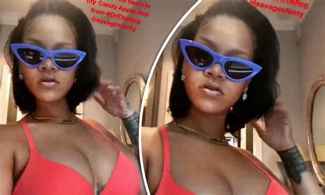 Rihanna Shows Off Her Impressive Cleavage In Another Sexy Bra From Her Savage X Fenty Lingerie