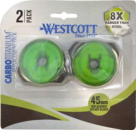 Westcott Carbotitanium 45mm Rotary Replacement Blade 2 Pack