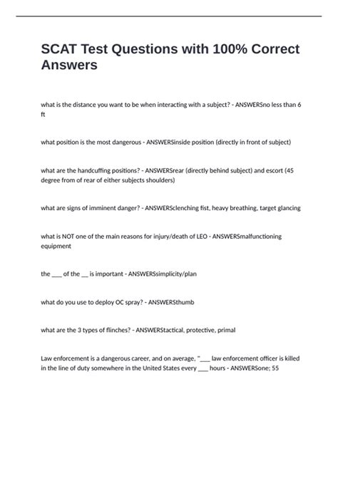 Scat Test Practice Questions 5