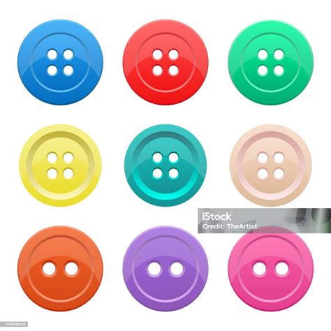 clothes button set vector design illustration isolated  white