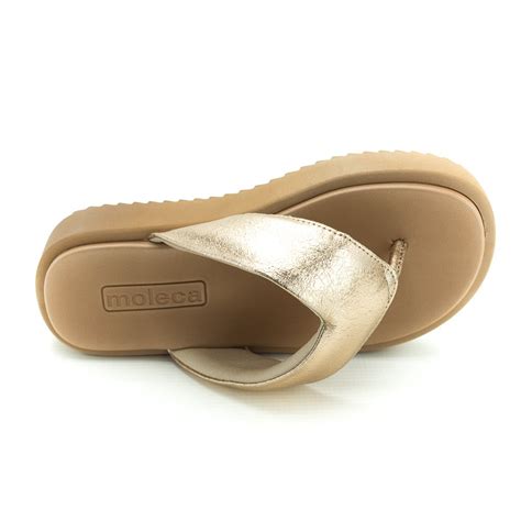 Chinelo Feminino Moleca 5489 100 Ouro Rosado E Nude Ouro Rosado Nude