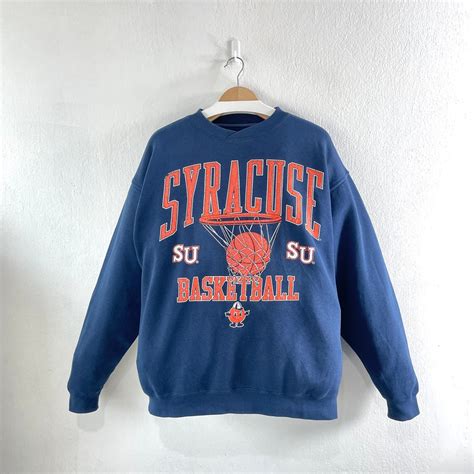 Vintage 90s Syracuse University Basketball Crewneck Sweatshirt Team