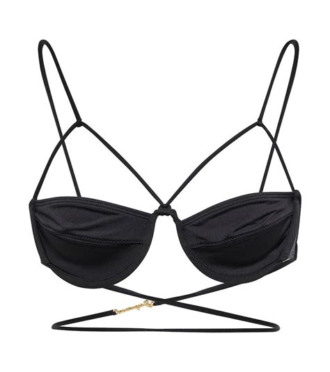 Buy Jacquemus Le Haut Signature Bikini Top Black At 30 Off Editorialist