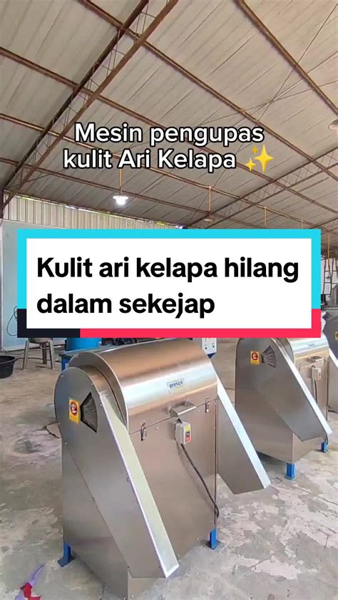 kerja mesin pengupas kulit kelapa tiktok