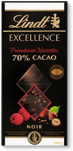 Lindt Tablette Framboise Noisettes De Cacao Excellence Chocolat