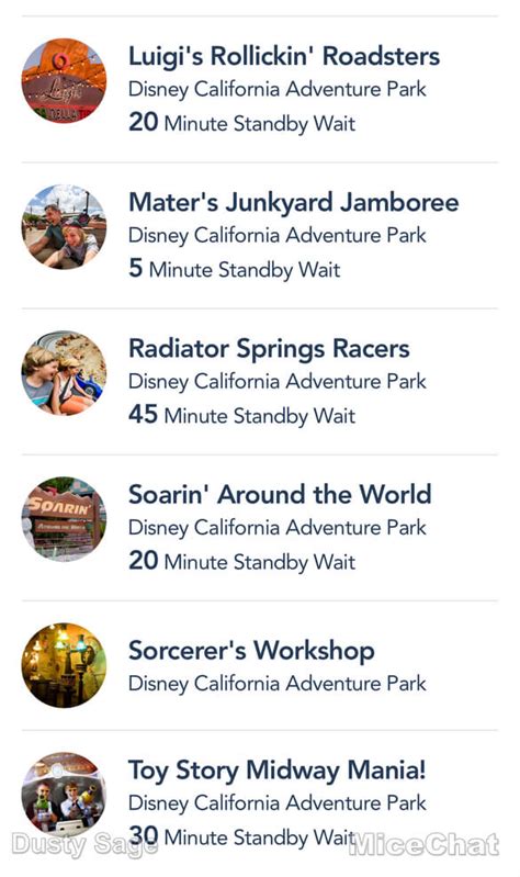 Disneyland Wait times 5-micechat - MiceChat