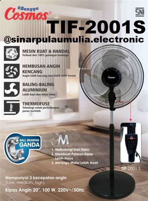 Jual Cosmos Kipas Angin Stand Fan Inch Alumunium Blade Tif