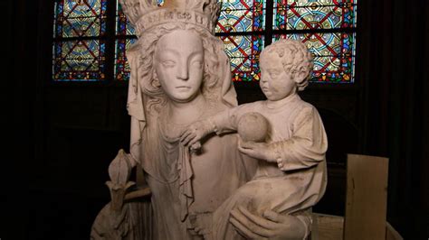 Exclusive Look At The Statue Of The Virgin Mary In Notre Dame Cathedral Good Morning America