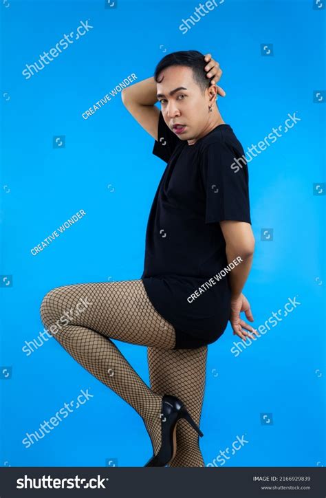 Asian Gay Man Look Feminine Black Stock Photo Shutterstock