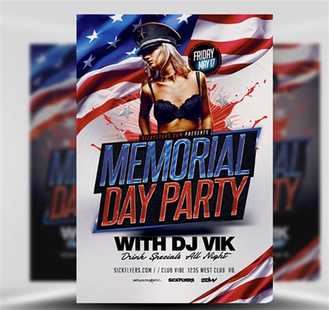 Memorial Day Weekend Flyer Template - FlyerHeroes