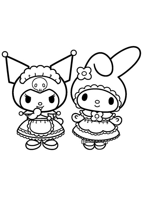 Раскраски Куроми и Май Мелоди – распечатать А4