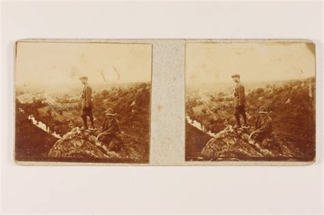 Deux Uomini Su Un Rocher Foto Amateur C Piccolo Formato Stereo Vintage PL EBay