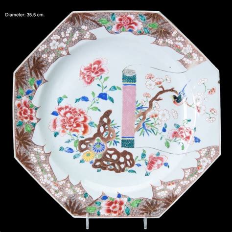 Grote Octagonale Schotel Familie Rose Porselein Catawiki