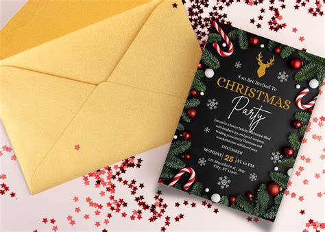 Christmas Party Invitation Christmas Party Printable Holiday - Etsy