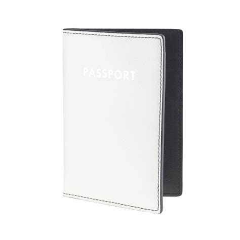 Jcrew Leather Passport Case In White White Black Lyst