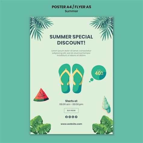 Free Psd Summer Poster Or Flyer Template