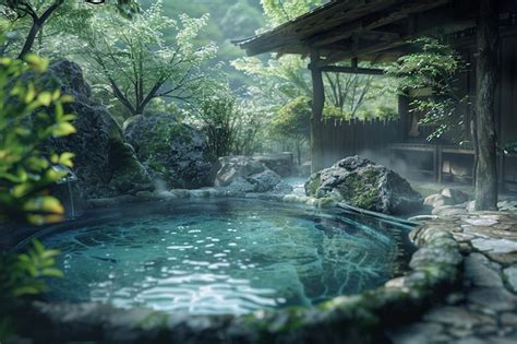 Summer Visit To A Hot Spring Premium Ai Generated Image