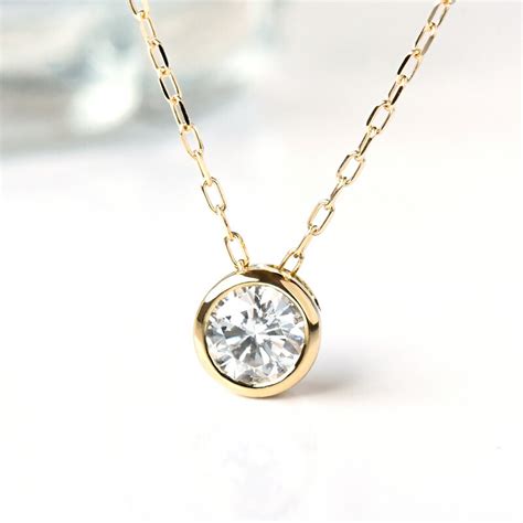 【楽天市場】一粒ダイヤモンド ネックレス Nude 03ct K18 一粒石 03カラット 18k 18金 ゴールド フクリン ダイヤ