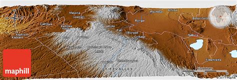 Physical Panoramic Map of Molo