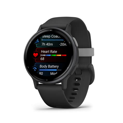 Garmin Vivoactive 5 - Slate Aluminium Bezel with Black Case and ...