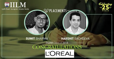 placement  loreal iilm career management centre