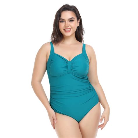 Snowsong Plus Size Swimsuit For Women Hot Women S Conservative Slimming Solid Color Plus