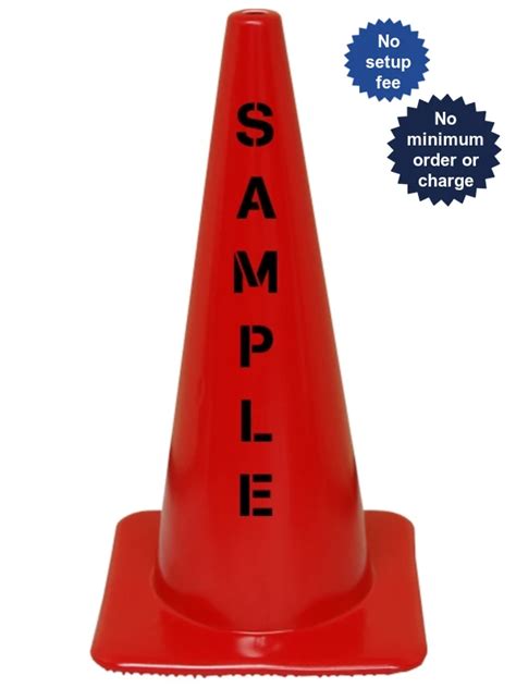 Red Inch Lb Traffic Cone With Custom Graphic Cfr S Traffic