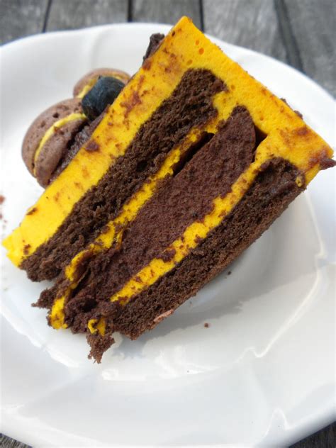 Gourmet Baking Mango Chocolate Mousse Cake And Macaron