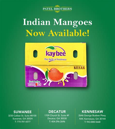 INDIAN MANGOES NOW AVAILABLE AT... - Patel Brothers Decatur | Facebook