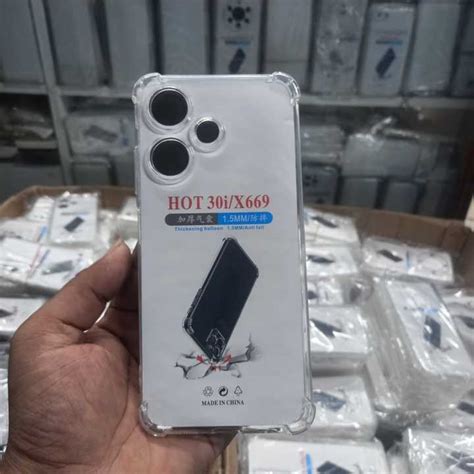 For Infinix Hot 30i Back Cover Soft Silicon Crystal Clear Bumper Transparent Case Back Cover