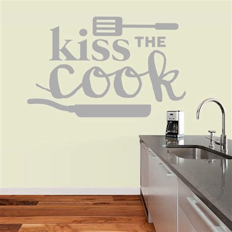 Kiss The Cook Wall Decal Decorative Art Decor Sticker For Etsy