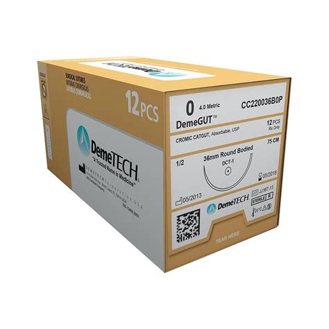 Suture Chromic Gut Pack Of 12